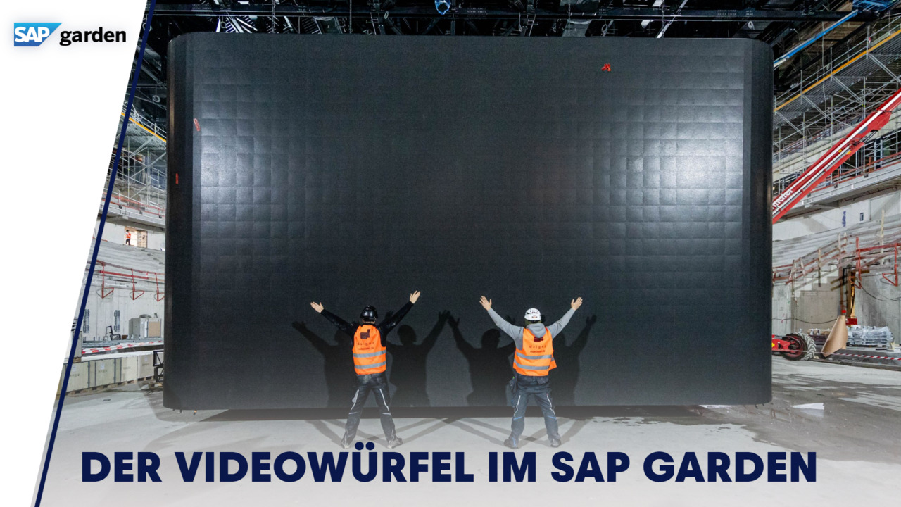 Der Videowürfel im SAP Garden | Gigant am Münchner Medienhimmel