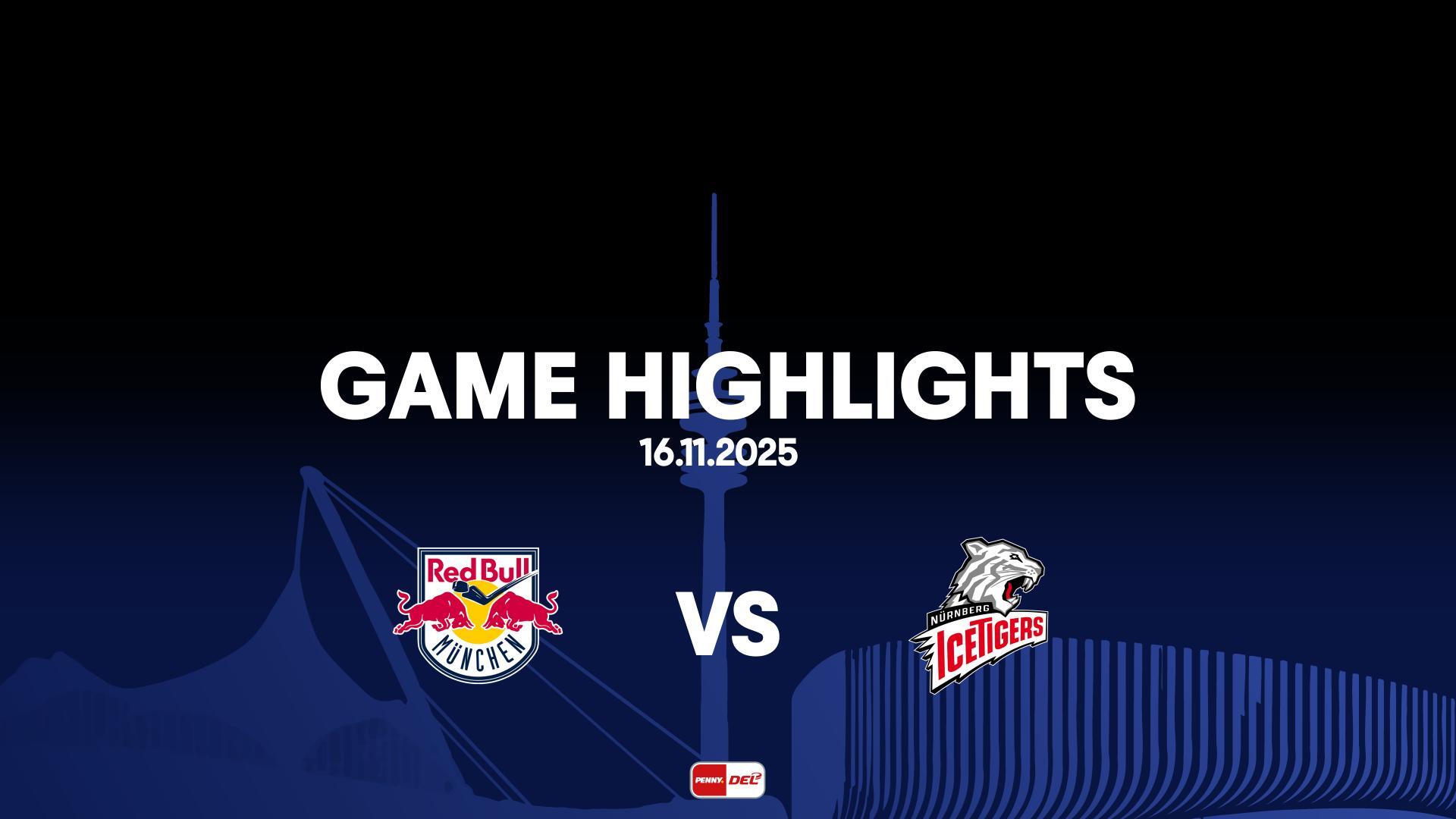 Highlights: EHC Red Bull München vs. Nürnberg Ice Tigers (16.11.2025)