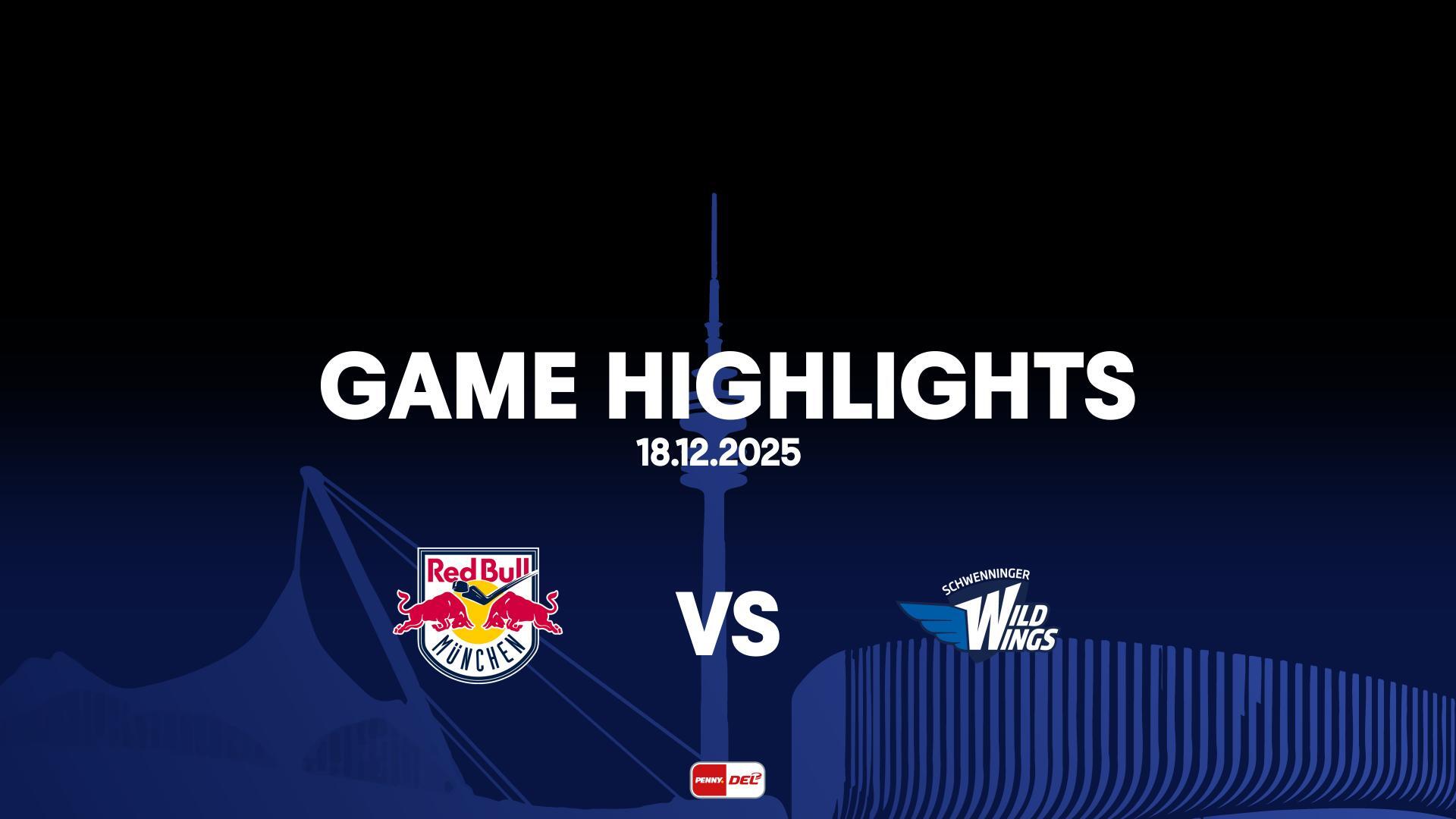 Highlights: EHC Red Bull München vs. Schwenninger Wild Wings (18.12.2025)