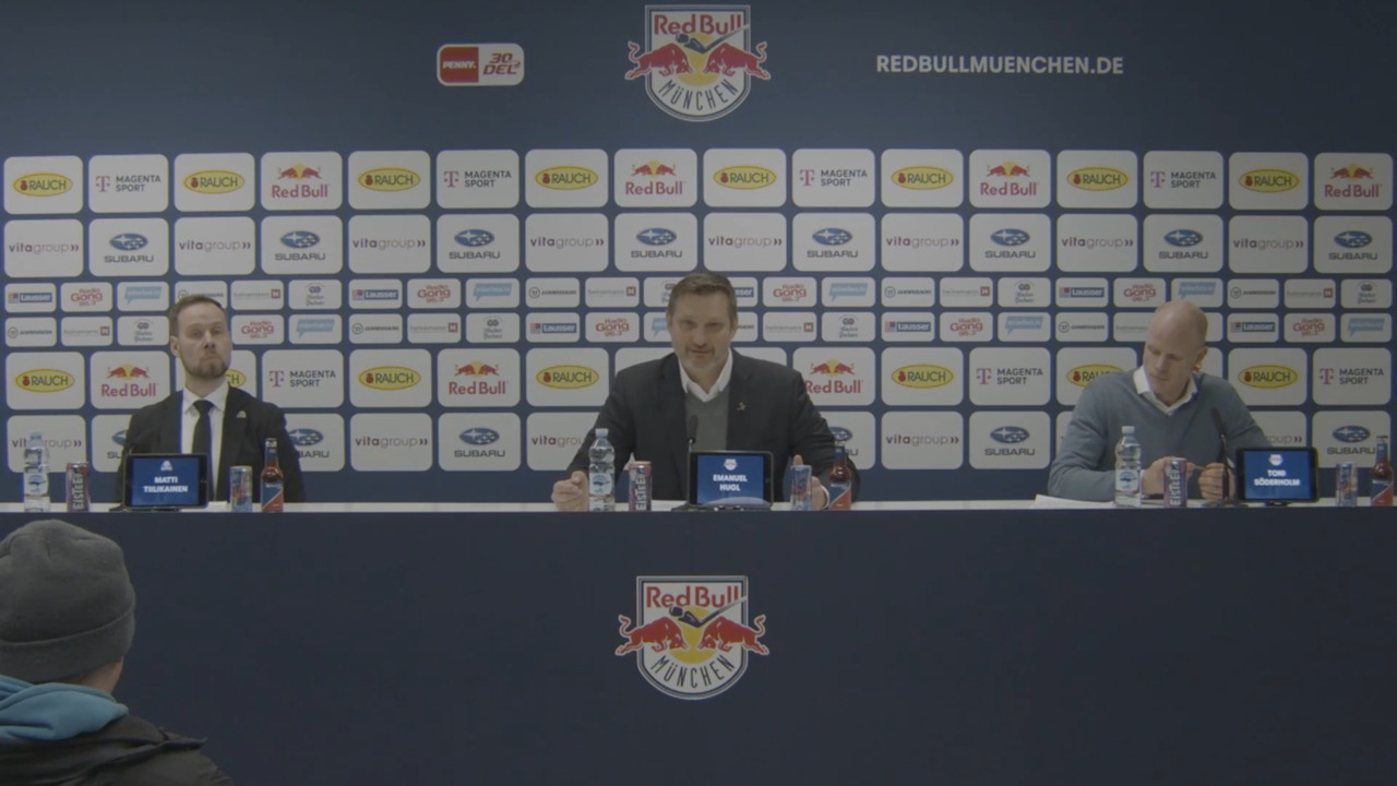 Pressekonferenz: Red Bull München vs. Löwen Frankfurt (07.01.2024)
