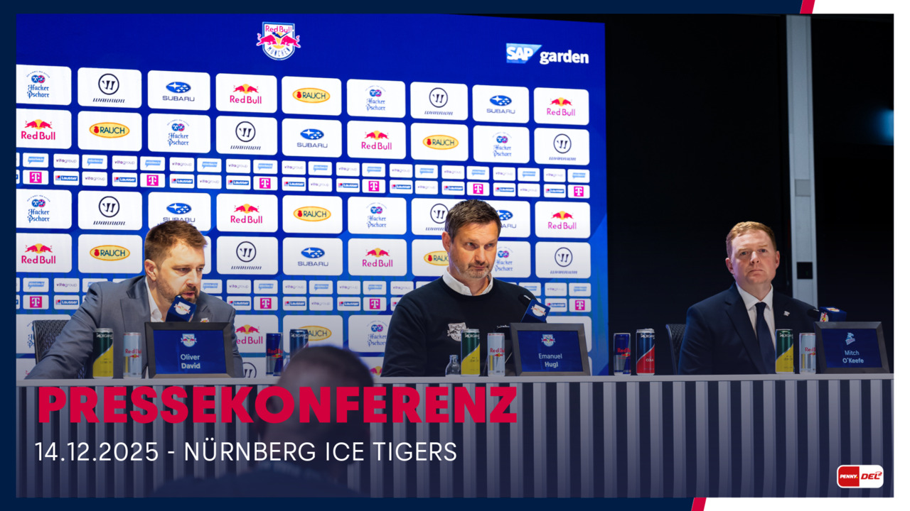 Pressekonferenz: EHC Red Bull München vs. Nürnberg Ice Tigers (14.12.2025)
