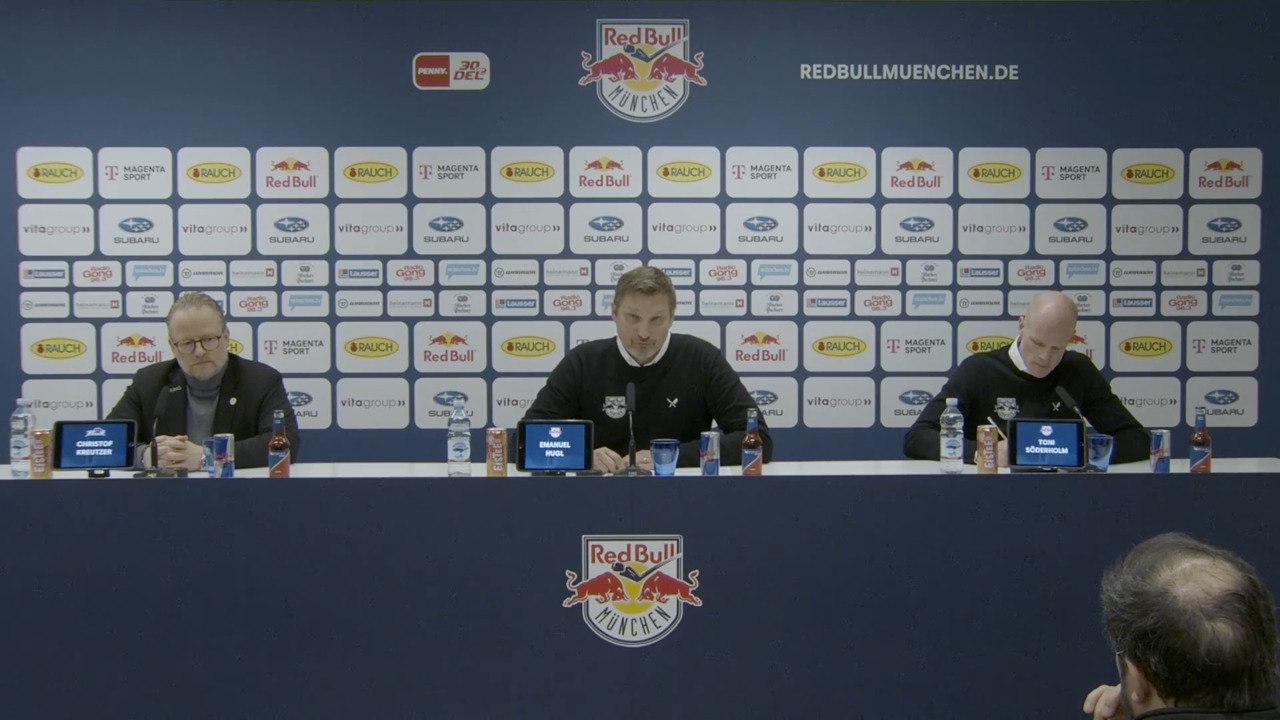 Pressekonferenz: EHC Red Bull München vs. Augsburger Panther (08.03.2024)