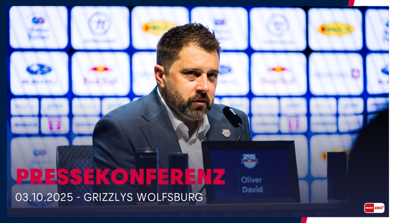 Pressekonferenz: EHC Red Bull München vs. Grizzlys Wolfsburg (03.10.2025)