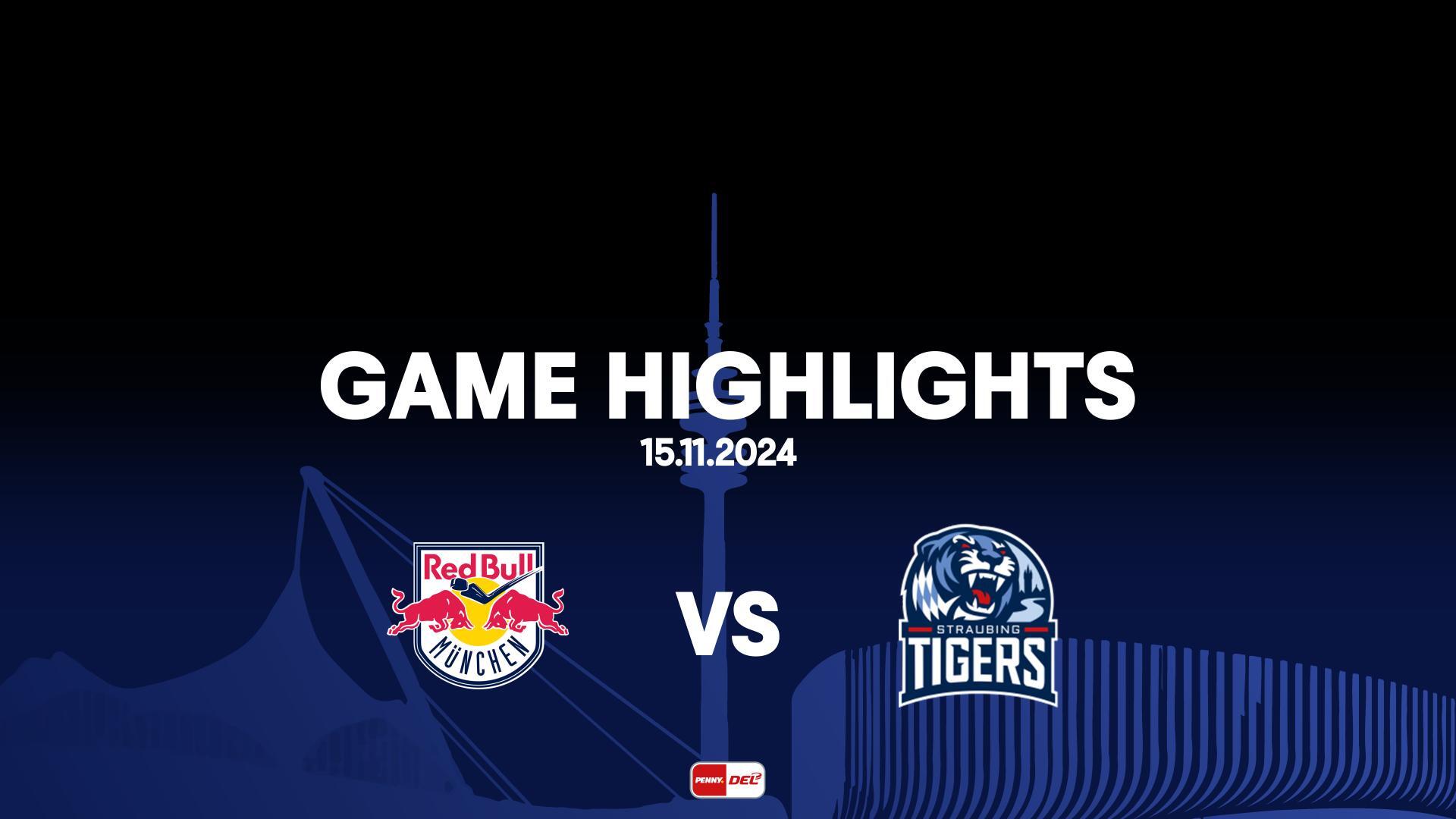 Highlights: EHC Red Bull München vs. Straubing Tigers (15.11.2024)