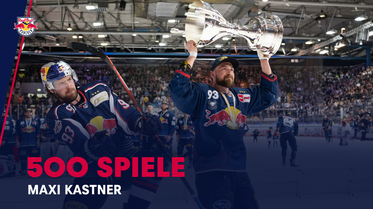 500 DEL-Spiele für den EHC Red Bull München: Herzlichen Glückwünsch, Maxi Kastner! 