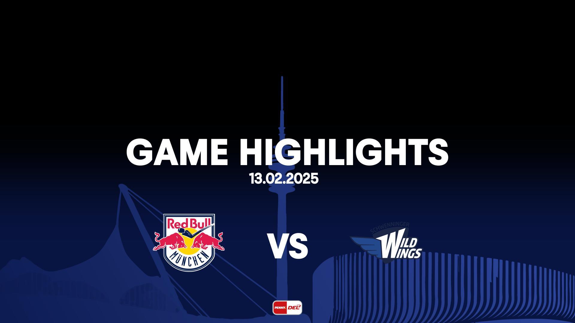 Highlights: EHC Red Bull München vs. Schwenninger Wild Wings (13.02.2025)