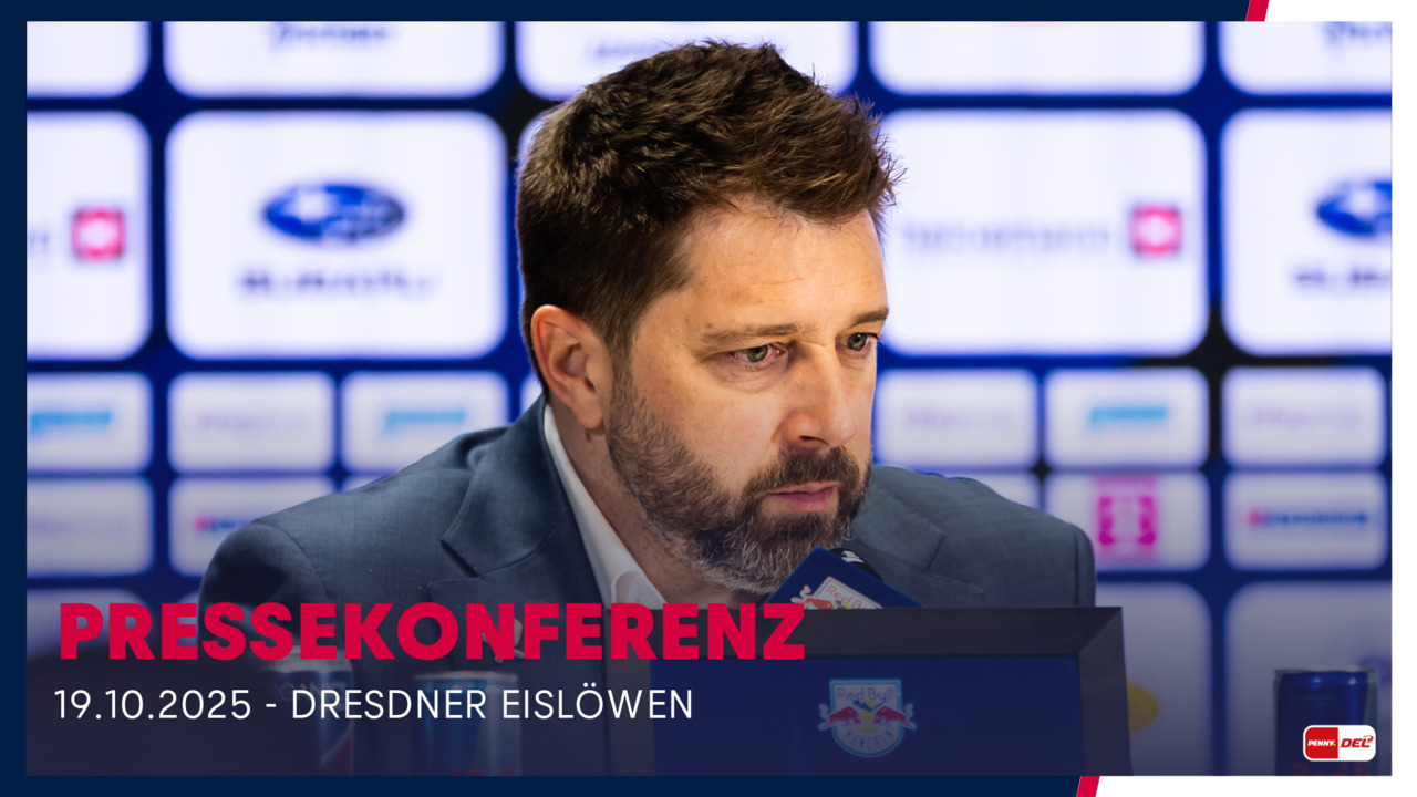 Pressekonferenz: EHC Red Bull München vs. Dresdner Eislöwen (19.10.2025)