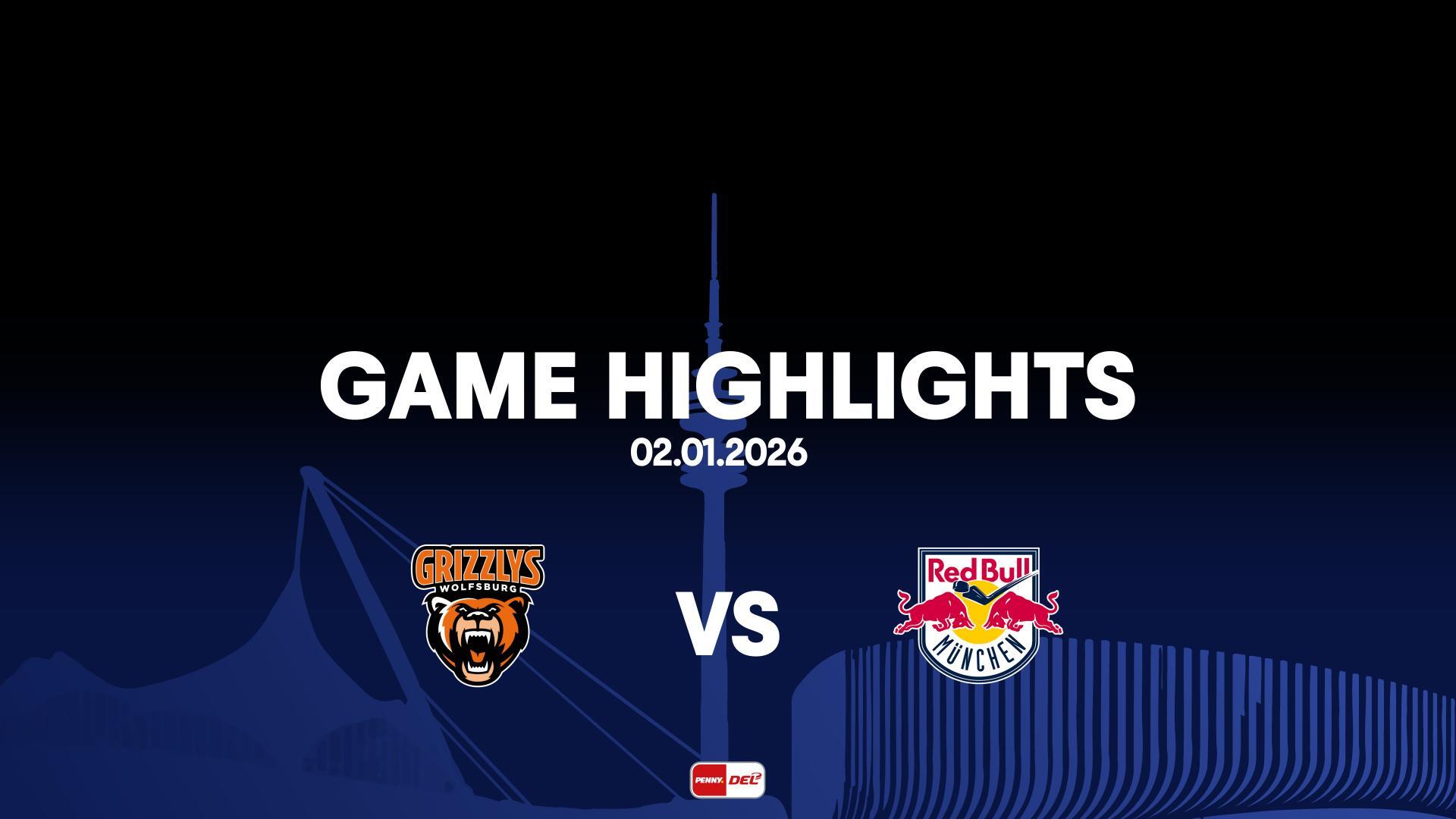 Highlights: Grizzly Wolfsburg vs. EHC Red Bull München (2.1.2026)