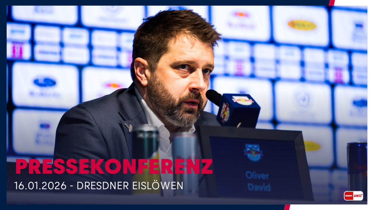 Pressekonferenz: EHC Red Bull München vs. Dresdner Eislöwen (16.01.2026)