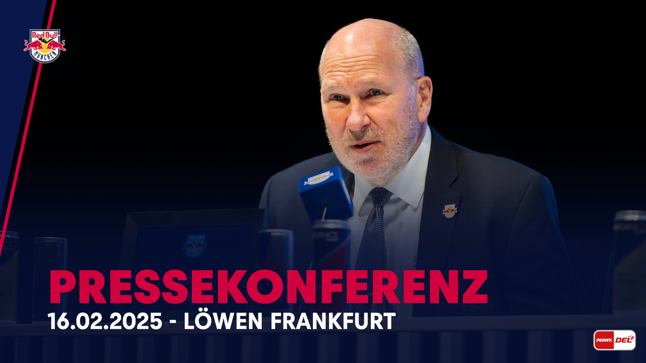 Press conference: EHC Red Bull München vs. Löwen Frankfurt (16.02.2025)