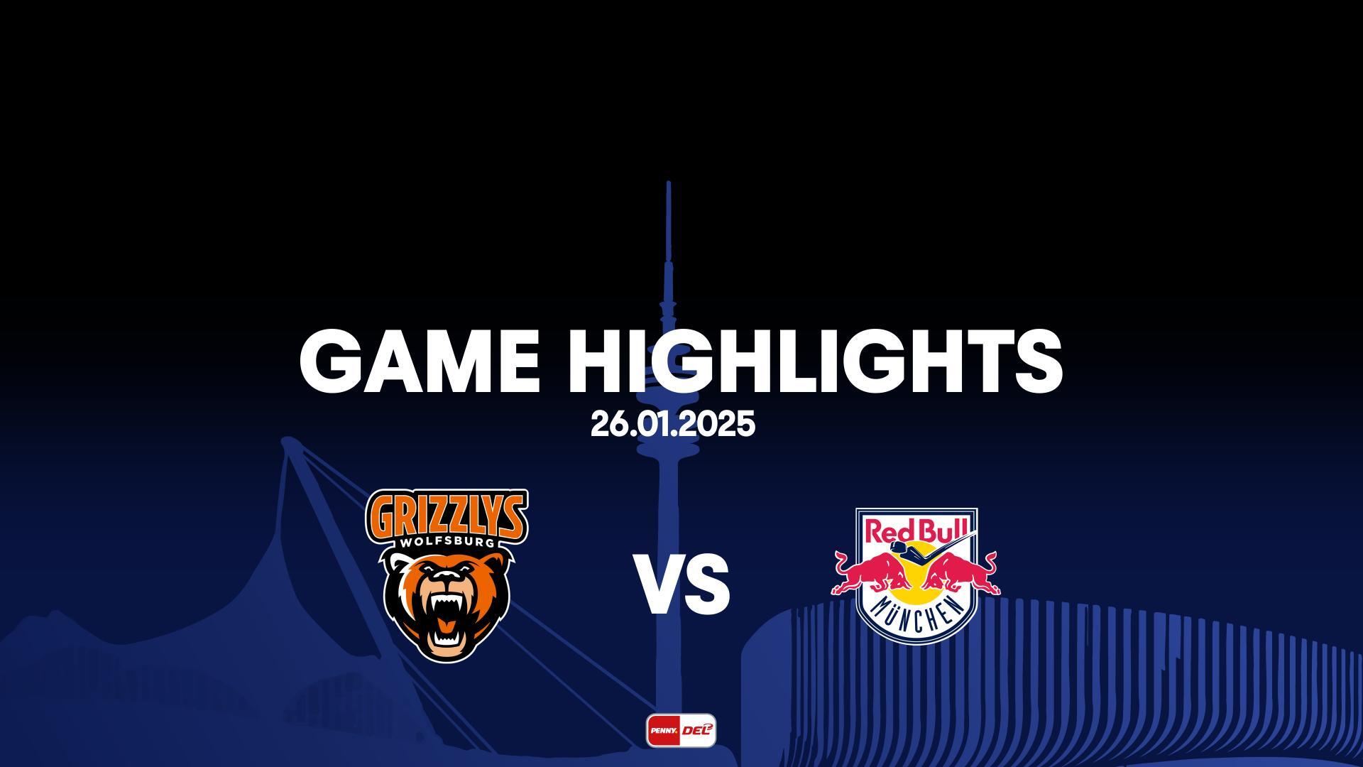 Highlights: Grizzlys Wolfsburg vs. EHC Red Bull München (26.01.2025)