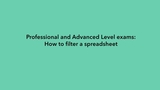 How to filter a spreadsheet