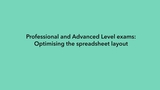 Optimising your spreadsheet layout