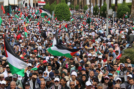 مسيرة حاشدة في الرباط دعما لغزة