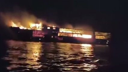 Philippines ferry fire leaves dozens missing off Coron coast
