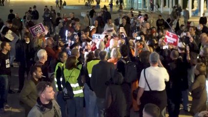Dozens detained in Tel Aviv as anti-war protest turns violent