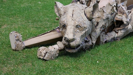 Climate protest hits London with giant puppet animals
