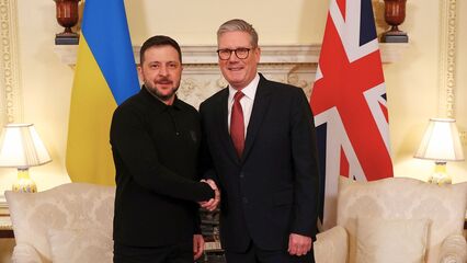 Zelenskyy embraced by British PM Starmer a day after clashing with Trump