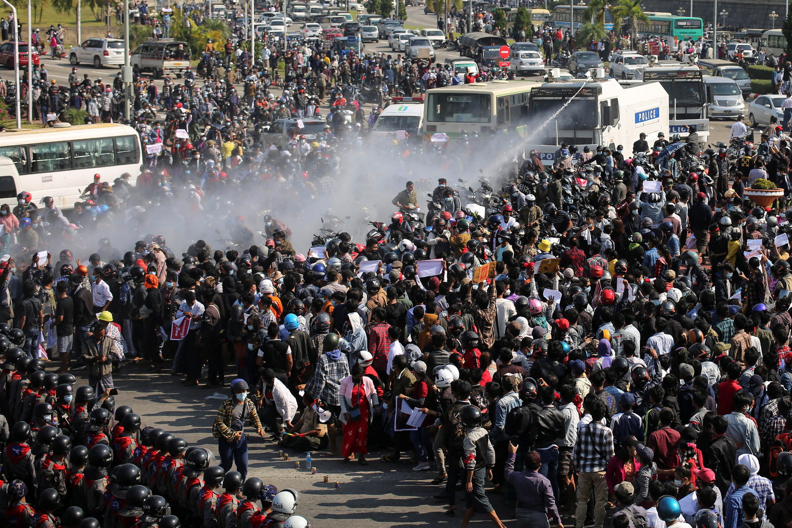 Myanmar Forces Fire Rubber Bullets Warning Shots At Protesters Protests News Al Jazeera