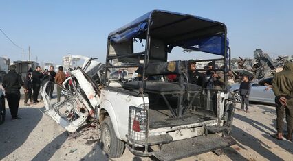 Israeli strike on police vehicle in central Gaza kills at least nine