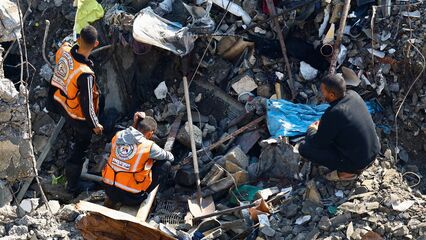 Gaza civil defence teams rescue 5 Palestinians trapped under rubble of collapsed house