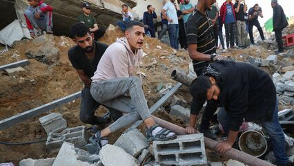 ‘My wife and kids are still under there,’ man says after Israeli attack on Gaza’s Jabalia