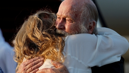 British couple released from detention by Taliban arrive in Doha
