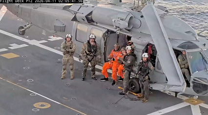 Artemis II astronauts journey back to Earth after moon mission