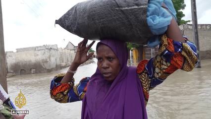 Flooded Nigerian city: Infrastructure damage hampering rescue efforts