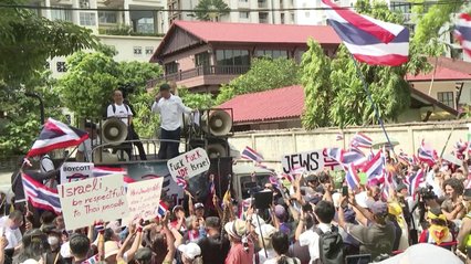 Protests outside Israeli embassy in Bangkok over badly behaved tourists