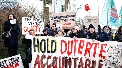 Protests as ICC hearings start for ex-Philippine leader Duterte