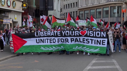 Protesters condemn Israel at Eurovision final