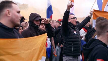 Anti-immigration rally in Amsterdam highlights deep divisions ahead of Dutch election