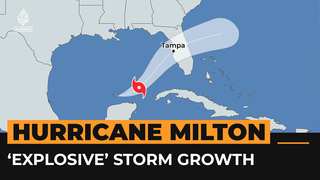 Hurricane Milton on direct course to hit major US city of Tampa