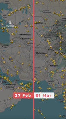 How did air traffic change in the last 48 hours?