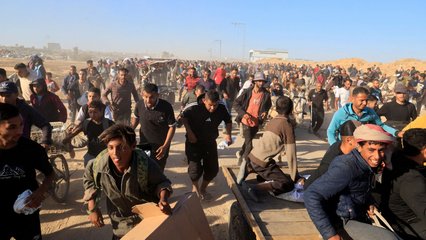 Multiple explosions near food distribution point in central Gaza
