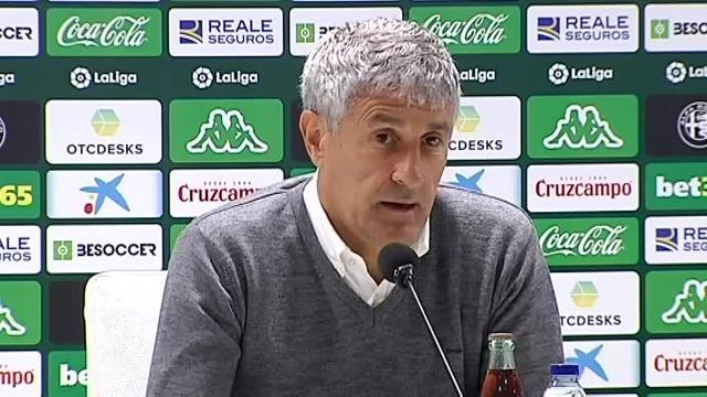 Setién: &quot;No veo penalti por ningún lado&quot;