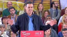 Pedro Sánchez inviste a Espadas: «Te prometo que impulsaré el metro en Sevilla»