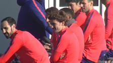 El hijo de Filipe Luis se convierte en protagonista en el entrenamiento del Atlético