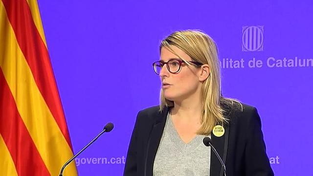 Elsa Artadi ha comparecido este lunes 11 de febrero en el Palau de la Generalitat