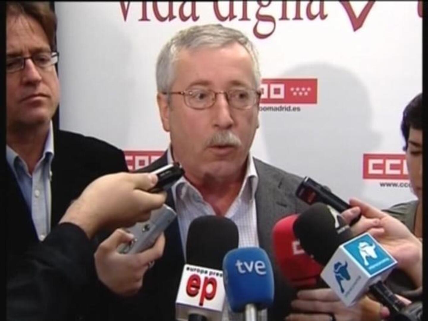 Toxo amenaza con otra huelga general si se impone la reforma de las pensiones