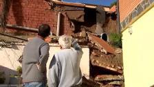 Un terraplén se viene a bajo y afecta a 23 viviendas en Barcelona por culpa de la lluvia