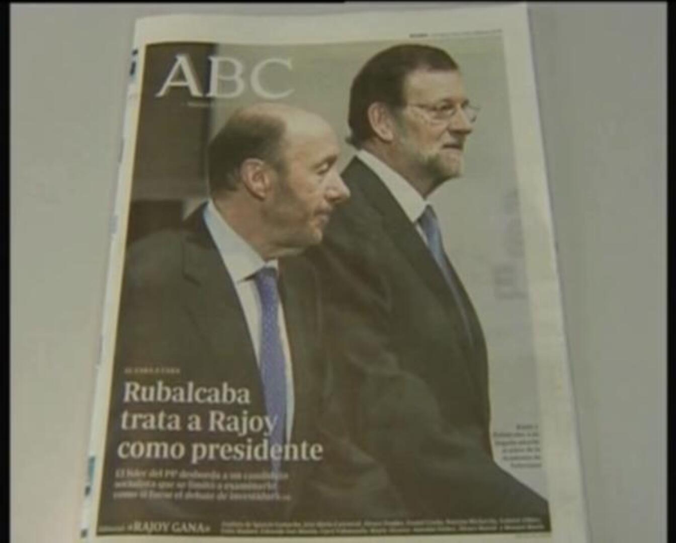 Los primeros sondeos dan a Rajoy como vencedor del debate