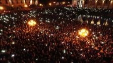 Miles de armenios salen a la calle en contra de la candidatura del expresidente