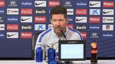 Diego Pablo Simeone: "Si va todo normal mañana Filipe estará jugando contra el Celta"