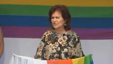 Carmen Calvo: Los socialistas están con los LGTBI "los 365 días"