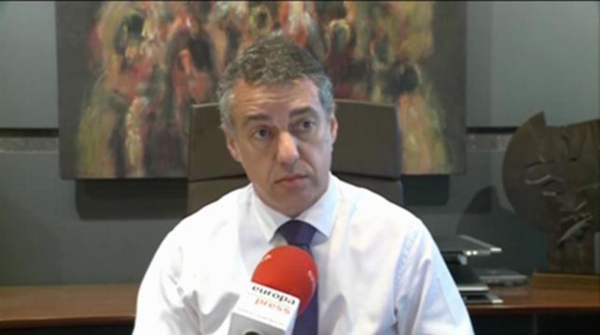 Urkullu, dispuesto a hablar del Plan de Retorno de «desplazados» por ETA