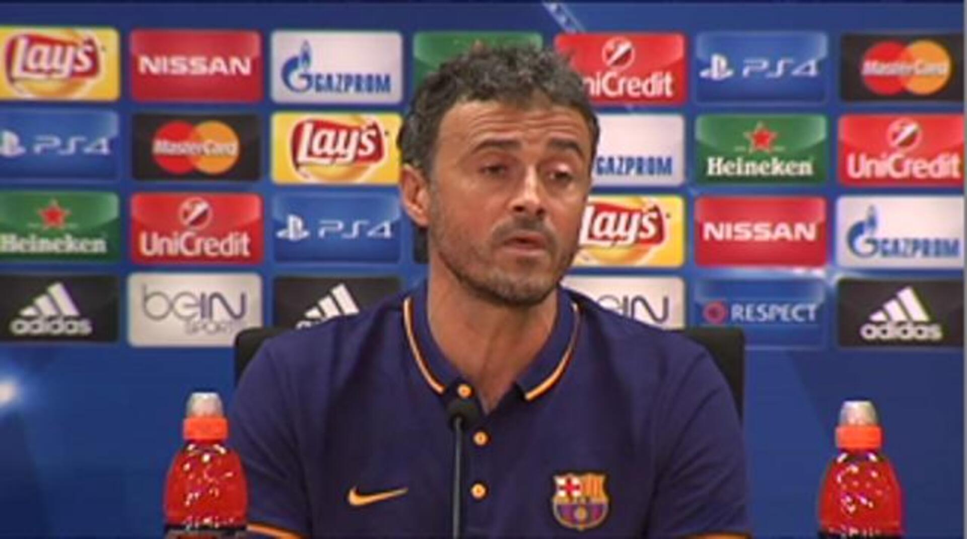 Luis Enrique, ante los periodistas