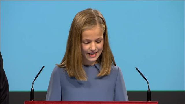 La princesa Leonor se estrena con la lectura del artículo 1 de la Constitución