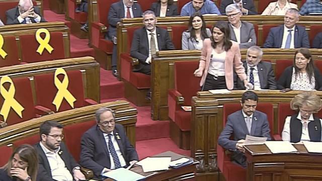 Arrimadas a Torra: &quot;Quítese la venda amarilla de los ojos&quot;
